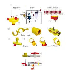 Nipple Drinking System Broilers Poultry Drinking Line 50mm-250mm Tube